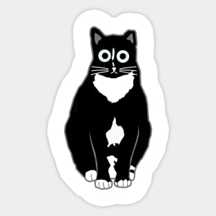 Cookie the Tuxedo Cat Sticker